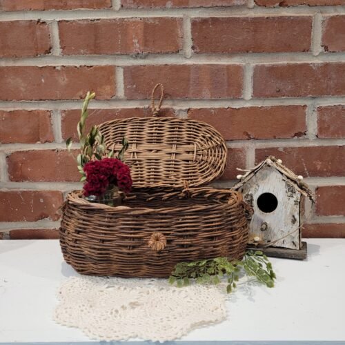 Home Decor Vintage Style FIshing Basket