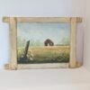 Farmhouse Painting on Canvas, Framed