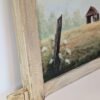 Farmhouse Painting on Canvas, Framed