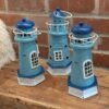 Lighthouse Tealight Holders, Set of 3, Summer Decor