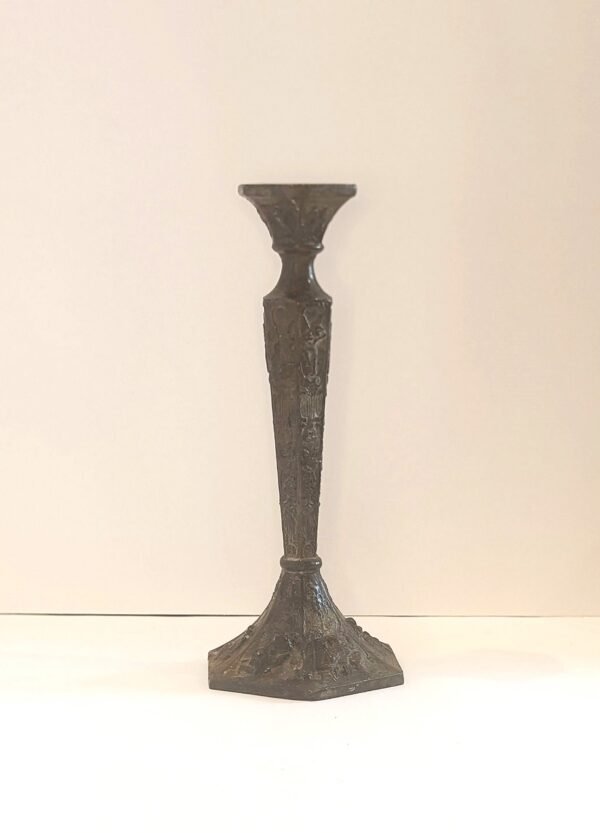 Vintage taper candlestick repousse