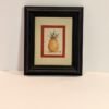 folk art framed pineapple wall art