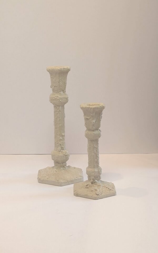 Faux Concrete Taper Candlesticks