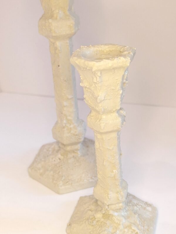 Faux Concrete Taper Candlesticks