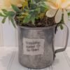 Faux Cream Floral in Mug Vase, Friend Gift