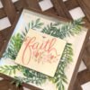 Lattice Framed "Faith" Sign Wall Art
