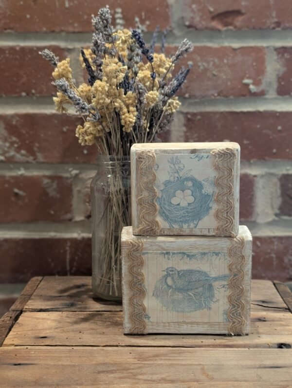 Bird & Nest Shelf Sitter, Mantle Spring Decor