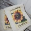 Sunflower Tea Towel, Vintage Seed Packet Design