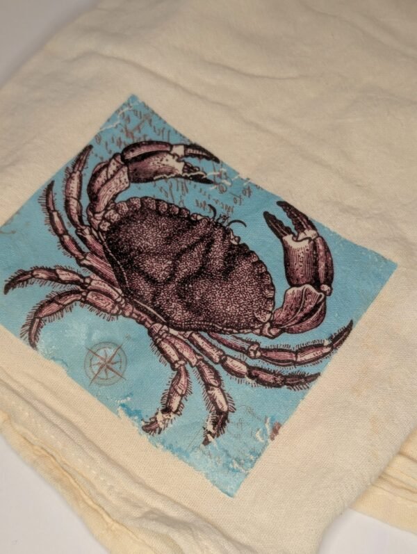 Crab Tea Towel, Vintage Design