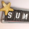 Summer Sign, Beach Wall Art Decor, 3-D