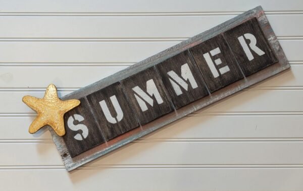 Summer Sign, Beach Wall Art Decor, 3-D