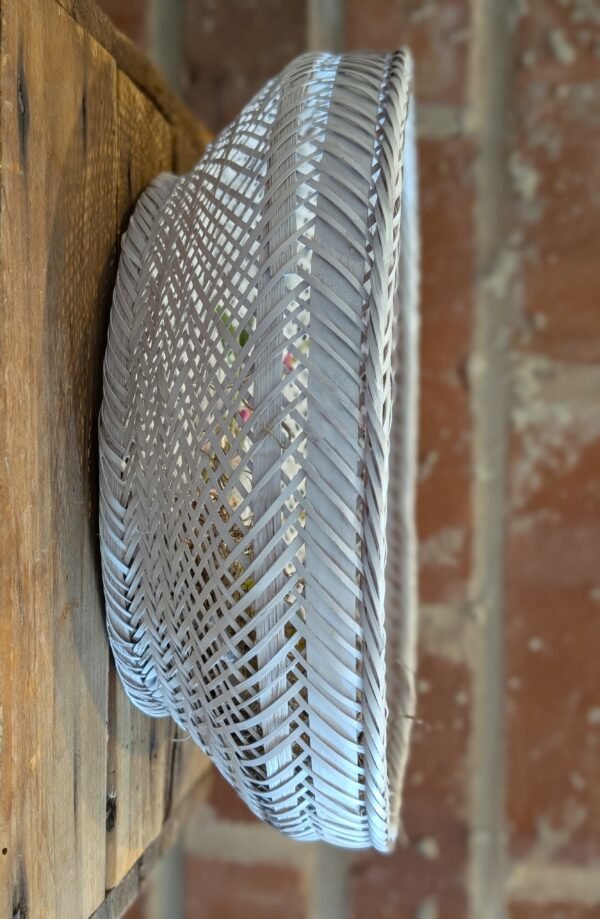 Boho Faux Succulent Basket Wreath Wall Art