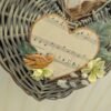 Double Sided Heart Basket Storage Wall Art Wreath