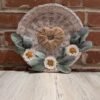 Boho Style Faux FLoral Wicker Wreath Wall Art