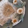 Boho Style Faux FLoral Wicker Wreath Wall Art