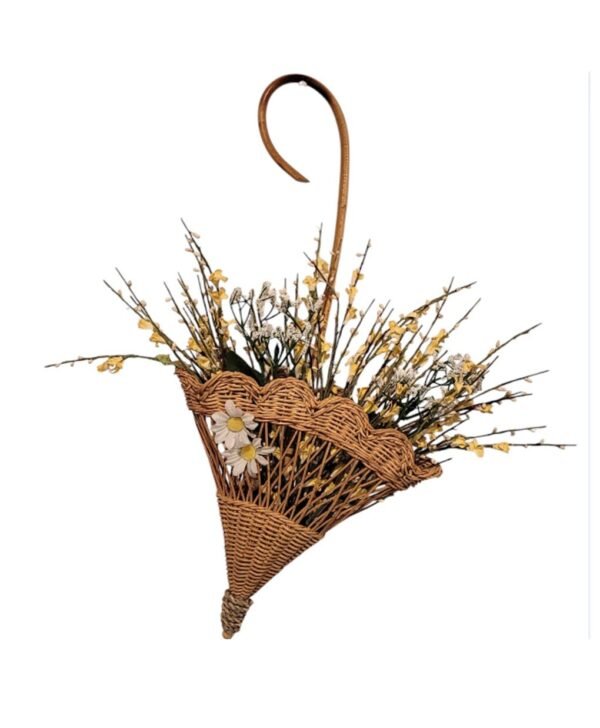 AC-41D Umbrella Floral Wreath, Spring Wall Decor