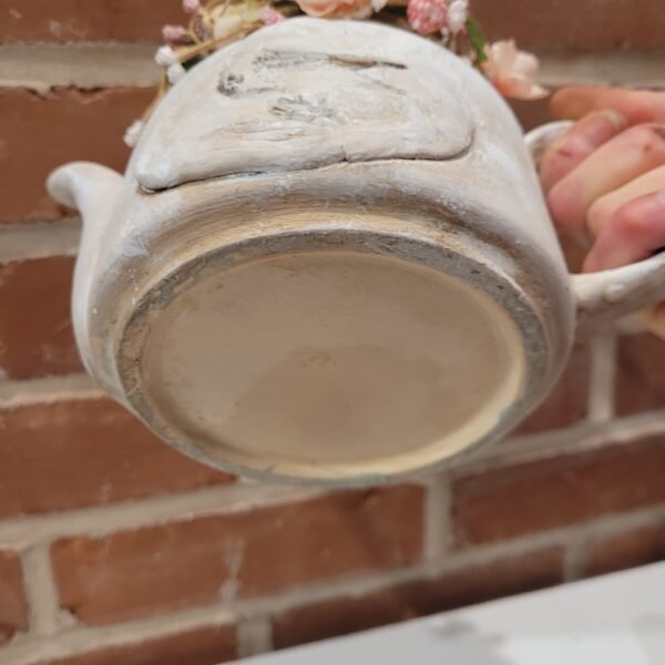 Spring Decor teapot centerpiece