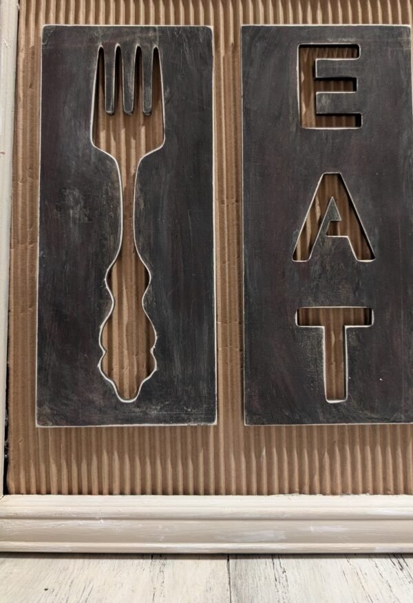 AC-82B "Eat" Framed Wall Art