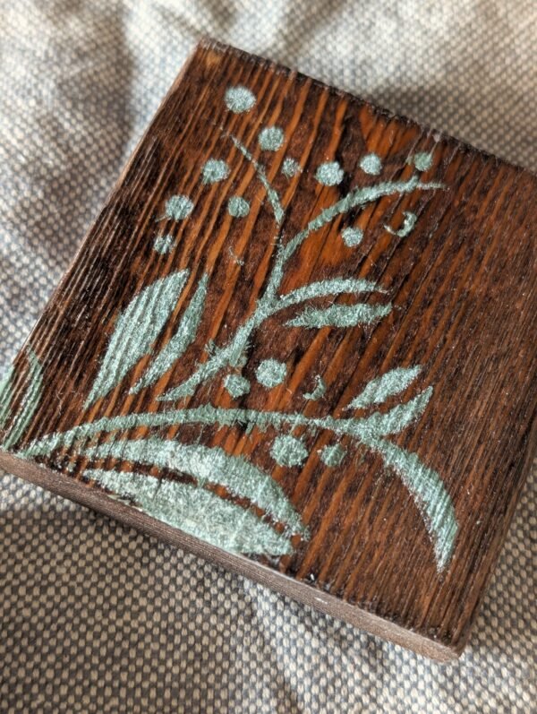 Handmade Wood Coasters with Cork Back, Set of 4