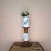 Vintage Spool and Handmade Floral Jar
